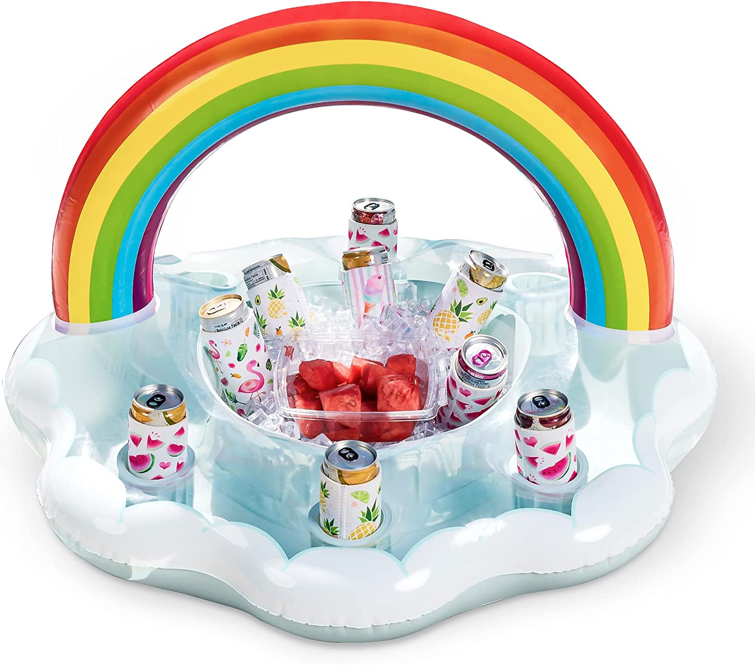 Clearance - Rainbow Cloud Drink Holder Float