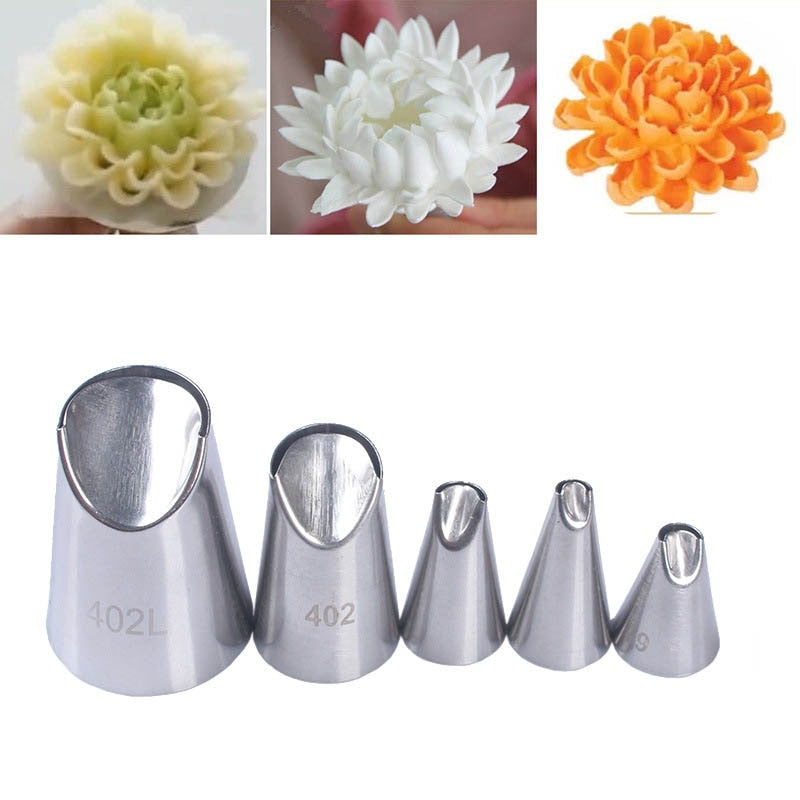 1/3/5/7pc/set of chrysanthemum Nozzle Icing Piping Pastry