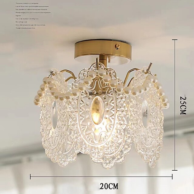 LED Ceiling Lights Glass Metal 20 cm Ceiling Lights E12/E14 Modern Style Classic Novelty Warm White 110-240V