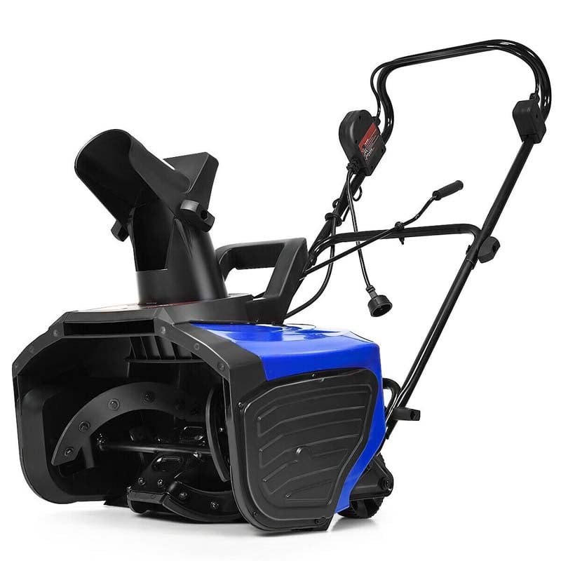 18 Inch Electric Snow Thrower 15 Amp Corded Snow Blower 720Lbs/Minute with 180¡ã Chute Rotation & 2 Transport Wheels