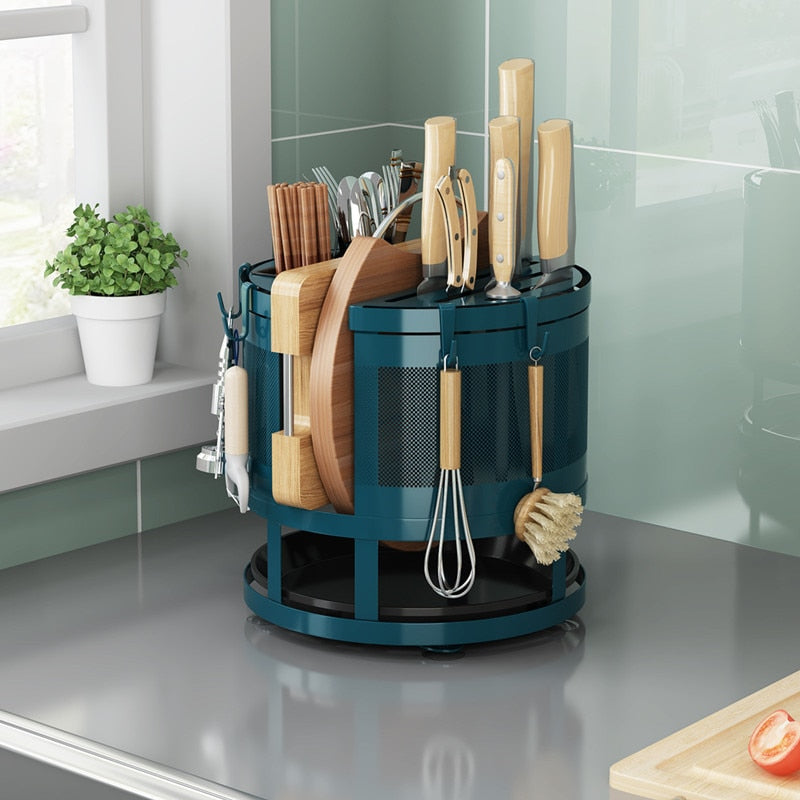 360¡ã Rotating Kitchen Organizer Shelf Box