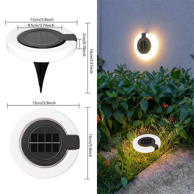 LED Solar Lawn Lights Outdoor Waterproof Folding Aperture Solar Powered Buried Street Lamp Garden Villa Decorative Solar Light 1pc/4pcs