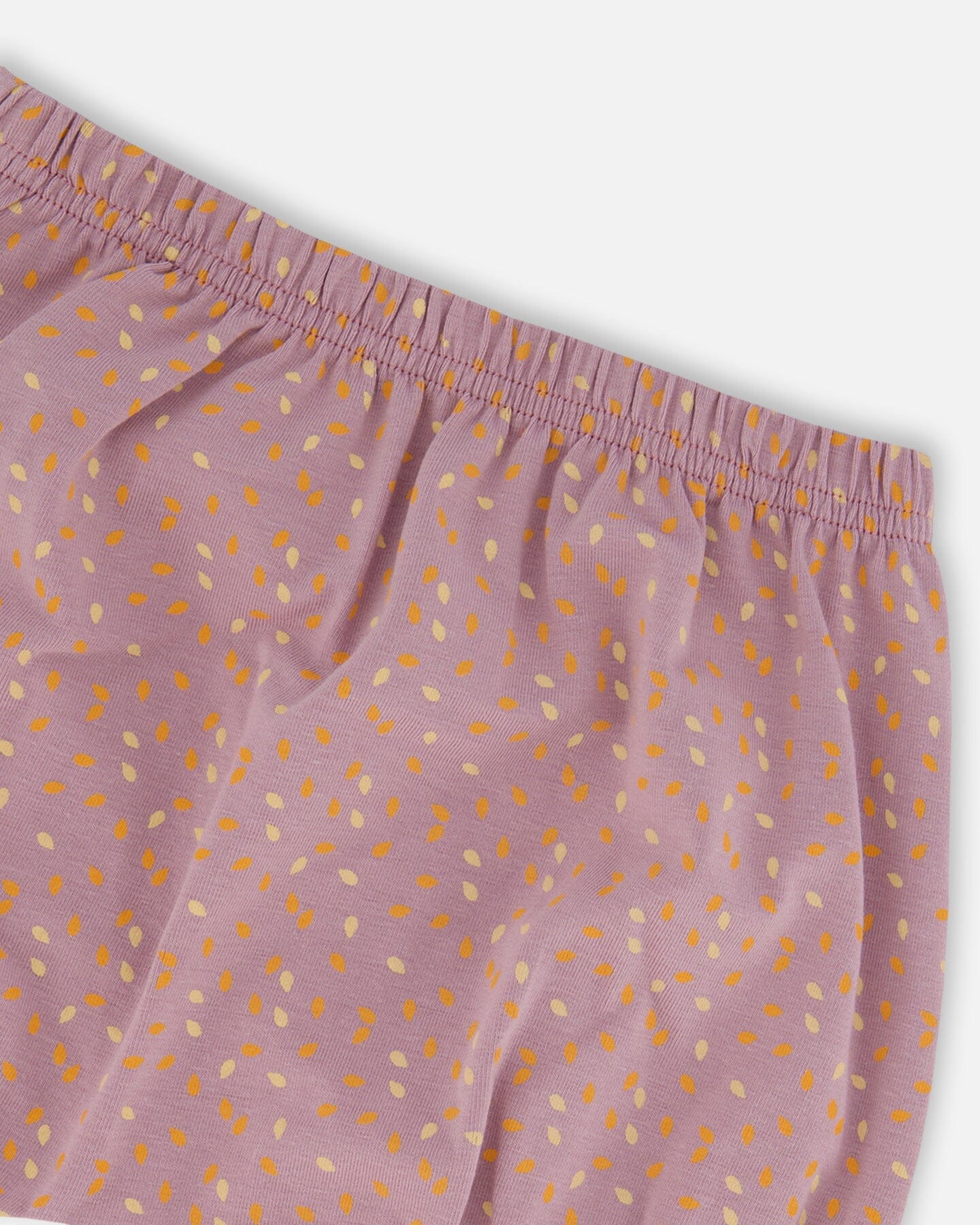 Printed Organic Cotton Top And Bloomer Set Purple With Pear Seeds