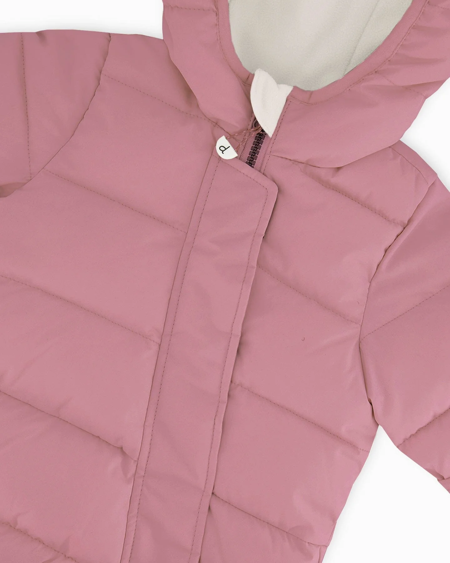 One-Piece Baby Cloud Compressible Snowsuit Designed For Car Seat Dusty Pink