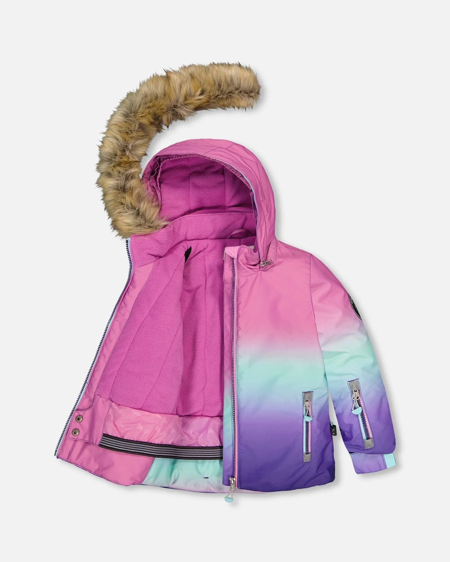 Two-Piece Play Snowsuit Purple Mountain Print