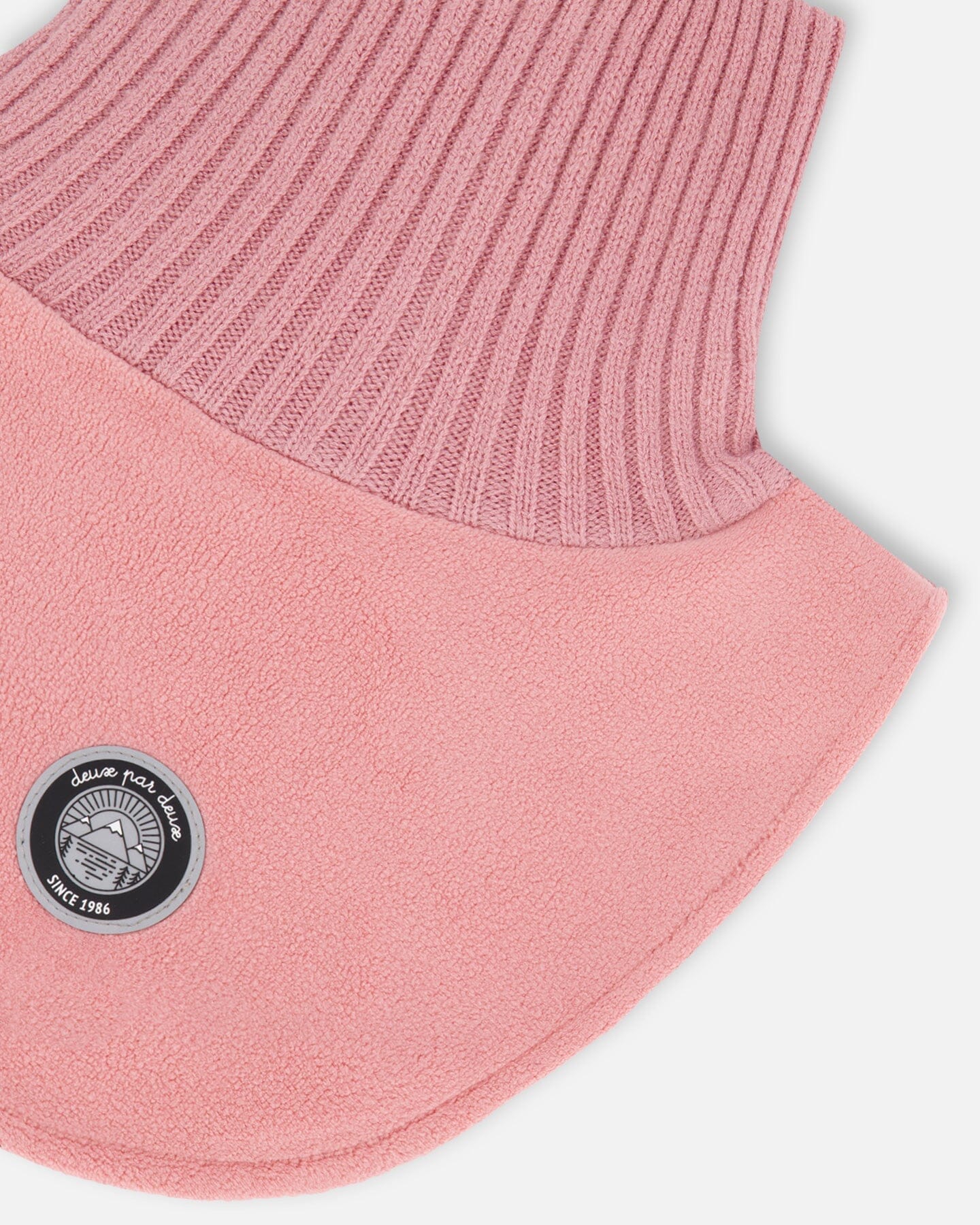 Polar Fleece And Knit Neckwarmer Dusty Pink