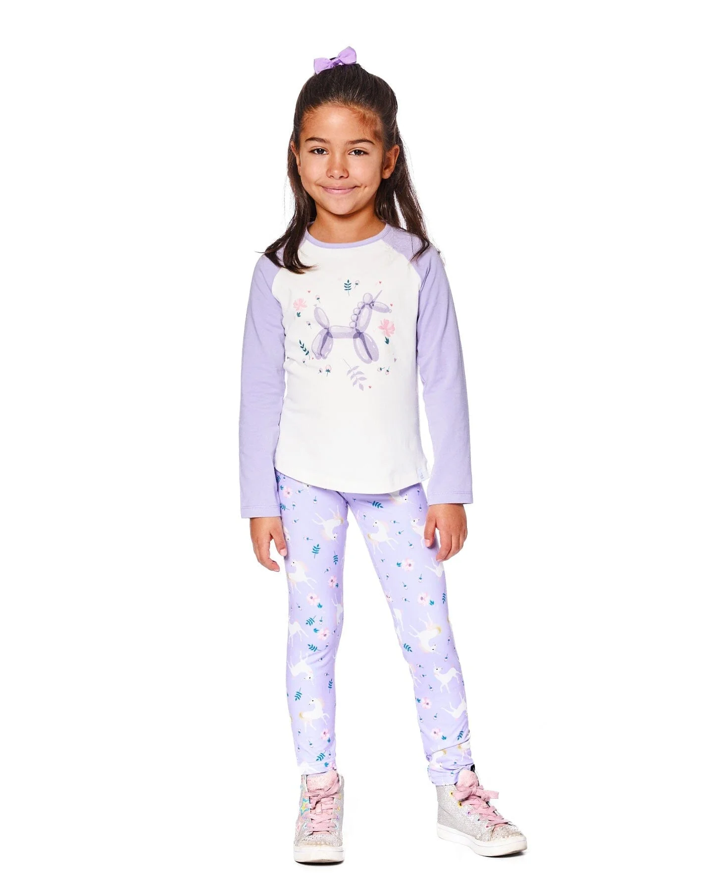 Jersey Raglan Sleeve Tee Lavender