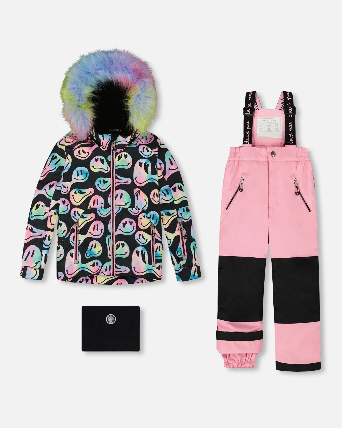 Two-Piece Play Snowsuit With Printed Jacket Pink