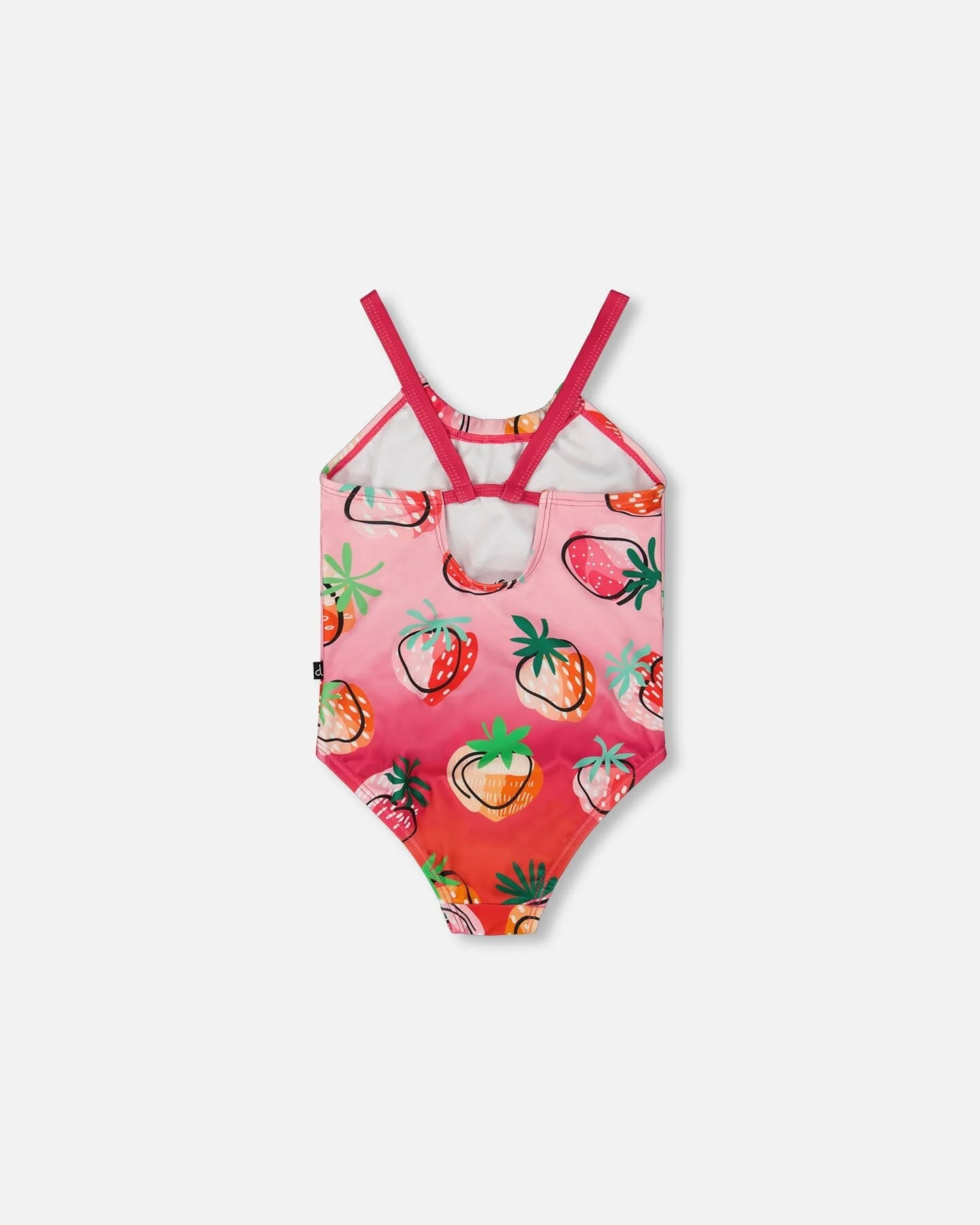 Printed One-Piece Swimsuit Pink Gradient Strawberry