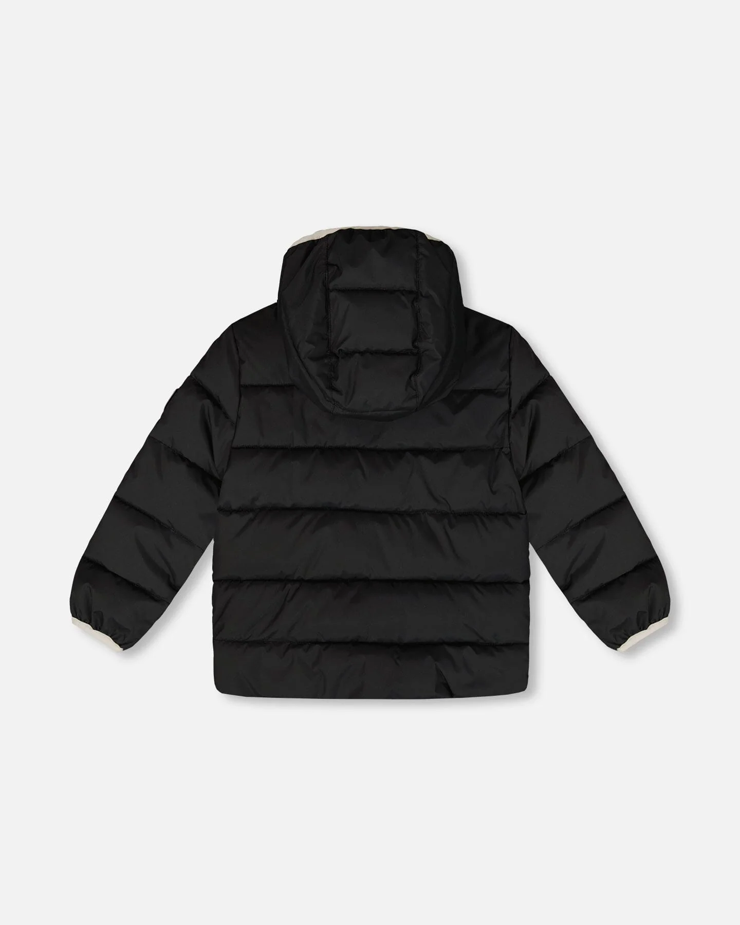 Compressible Winter Puffy Coat Designed For Car Seat Black