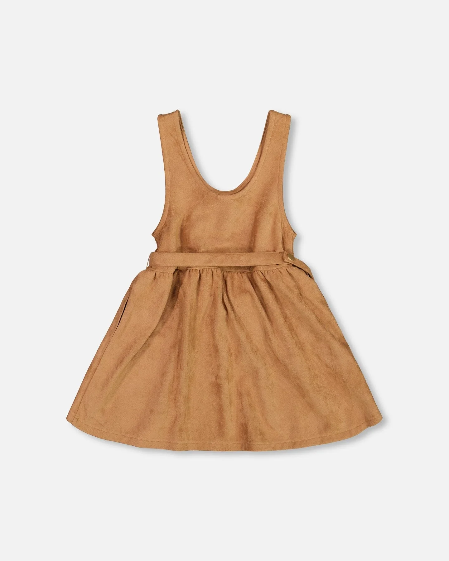 Stretch Suede Effect Jumper Light Pecan Brown With Llama Bag