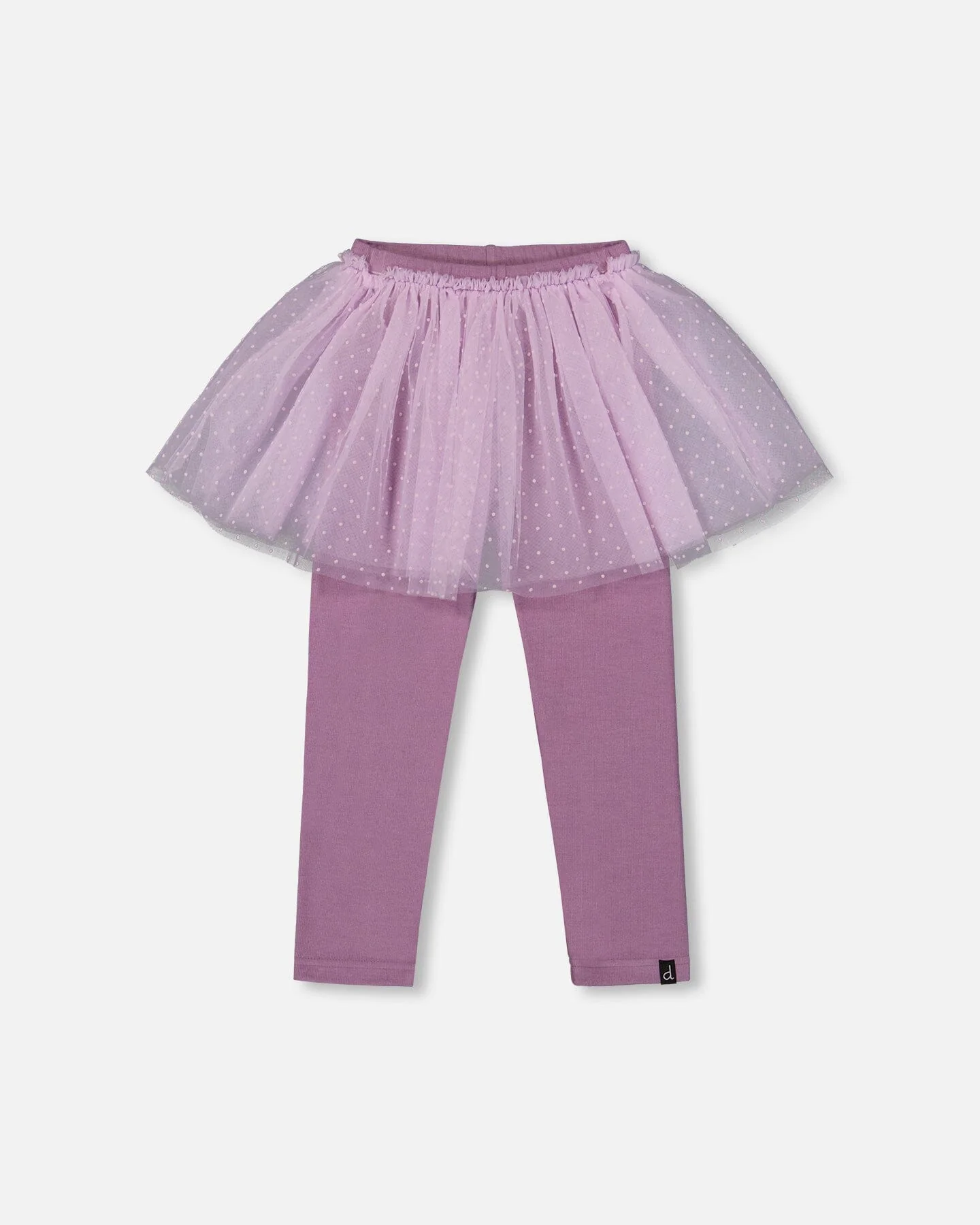 Leggings With Tulle Skirt Purple Gray