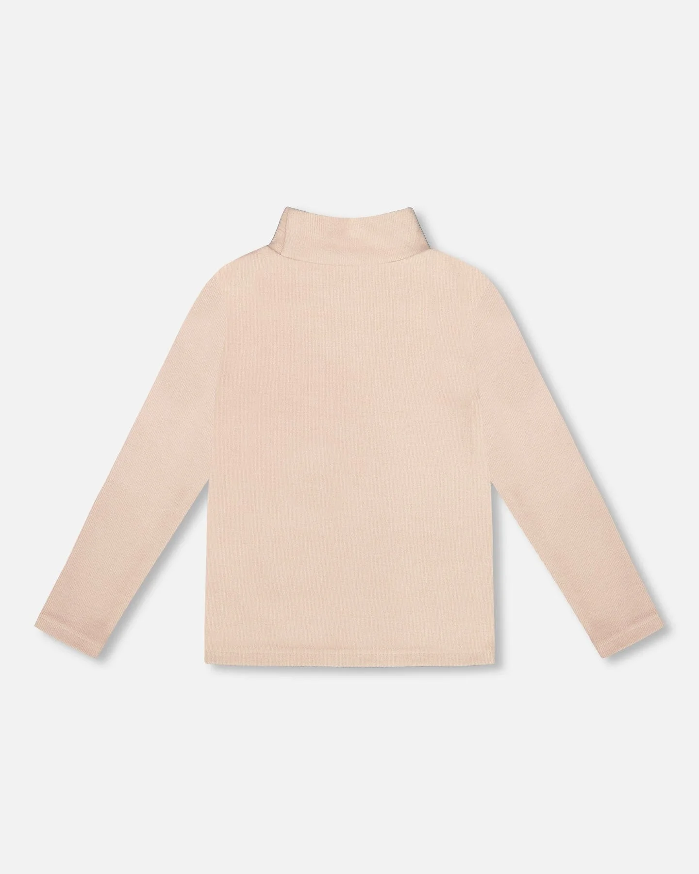 Super Soft Ribbed Mock Neck Top Light Caramel