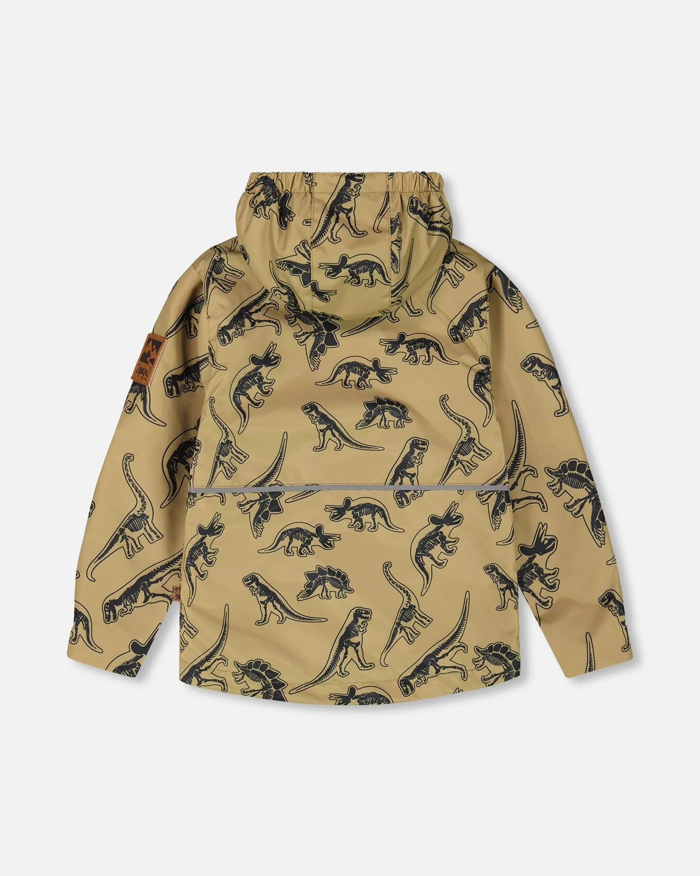 3-In-1 Mid-Season Outerwear Set Black Dinosaur On Beige Background