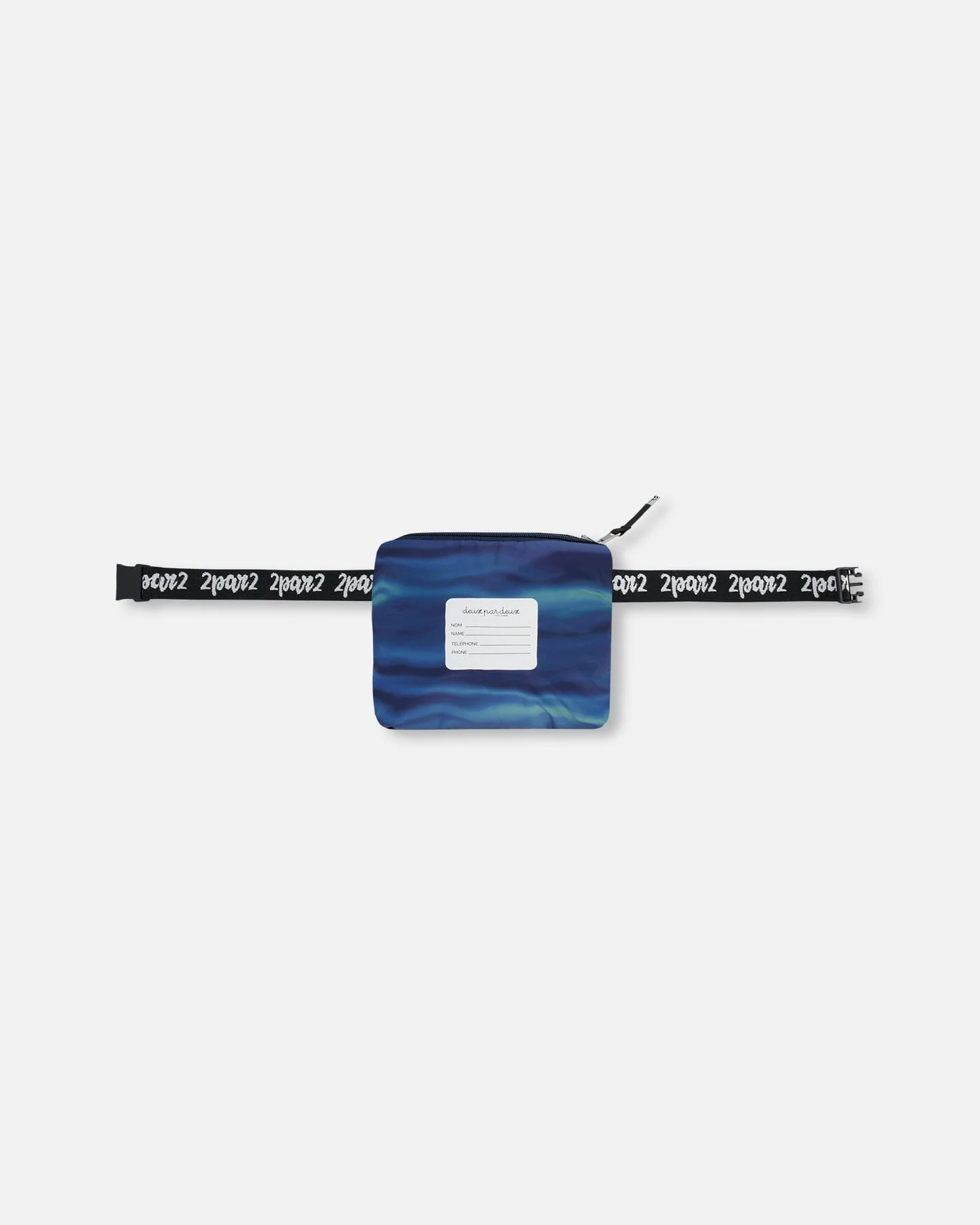 Printed Packable Windbreaker Blue Wave And Black