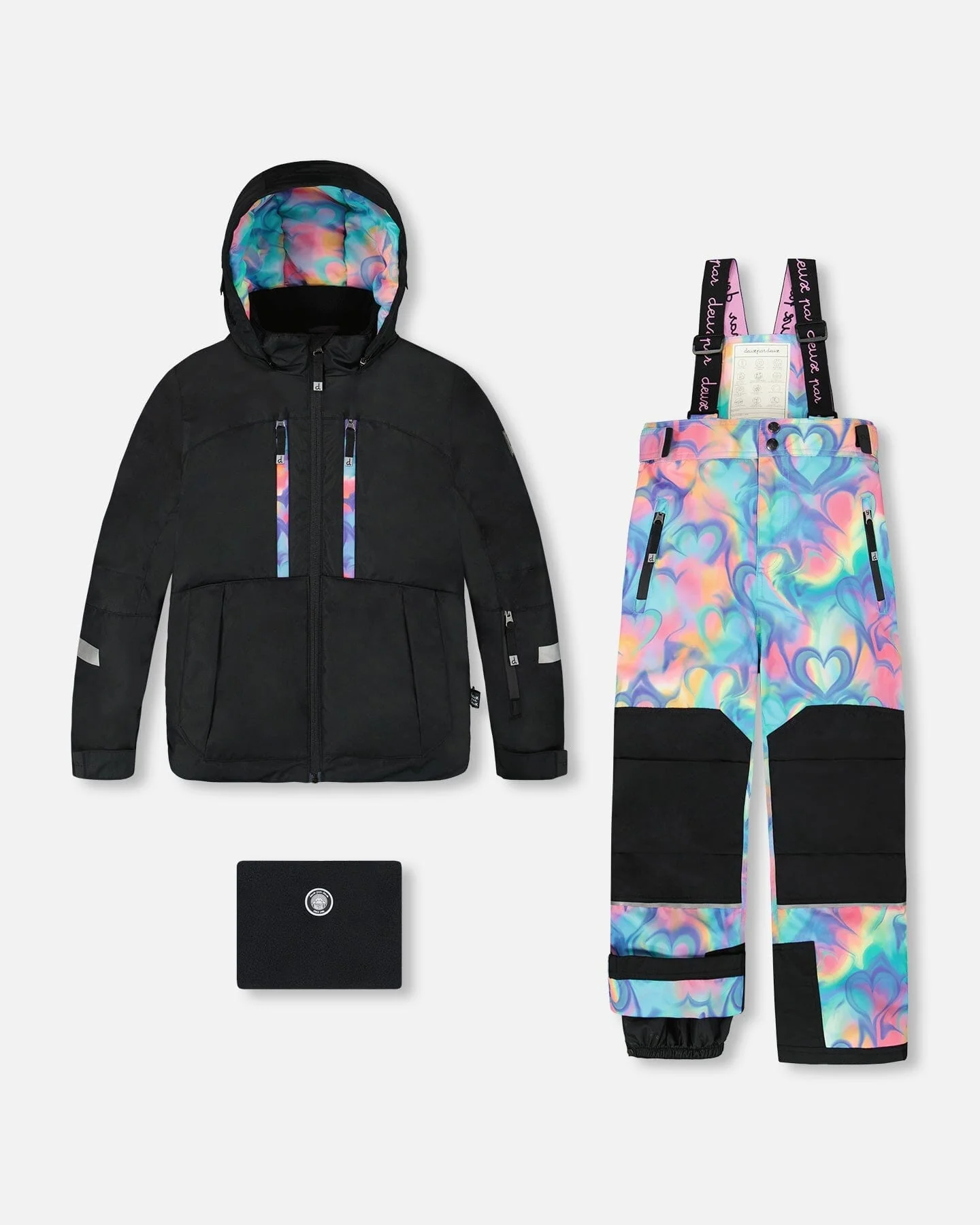 Two-Piece Teknik Snowsuit Rainbow Heart Print