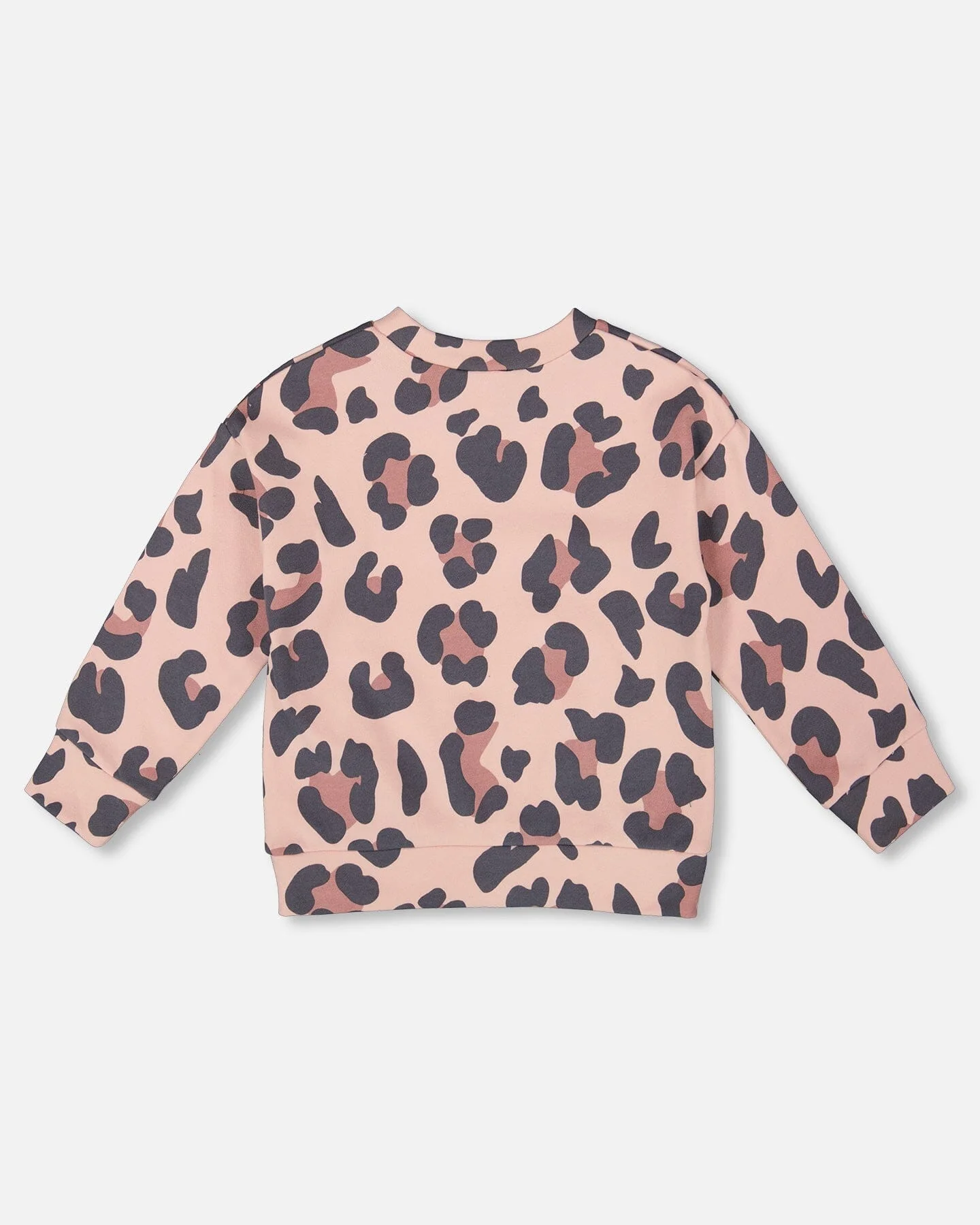 French Terry Sweatshirt Pink Leopard