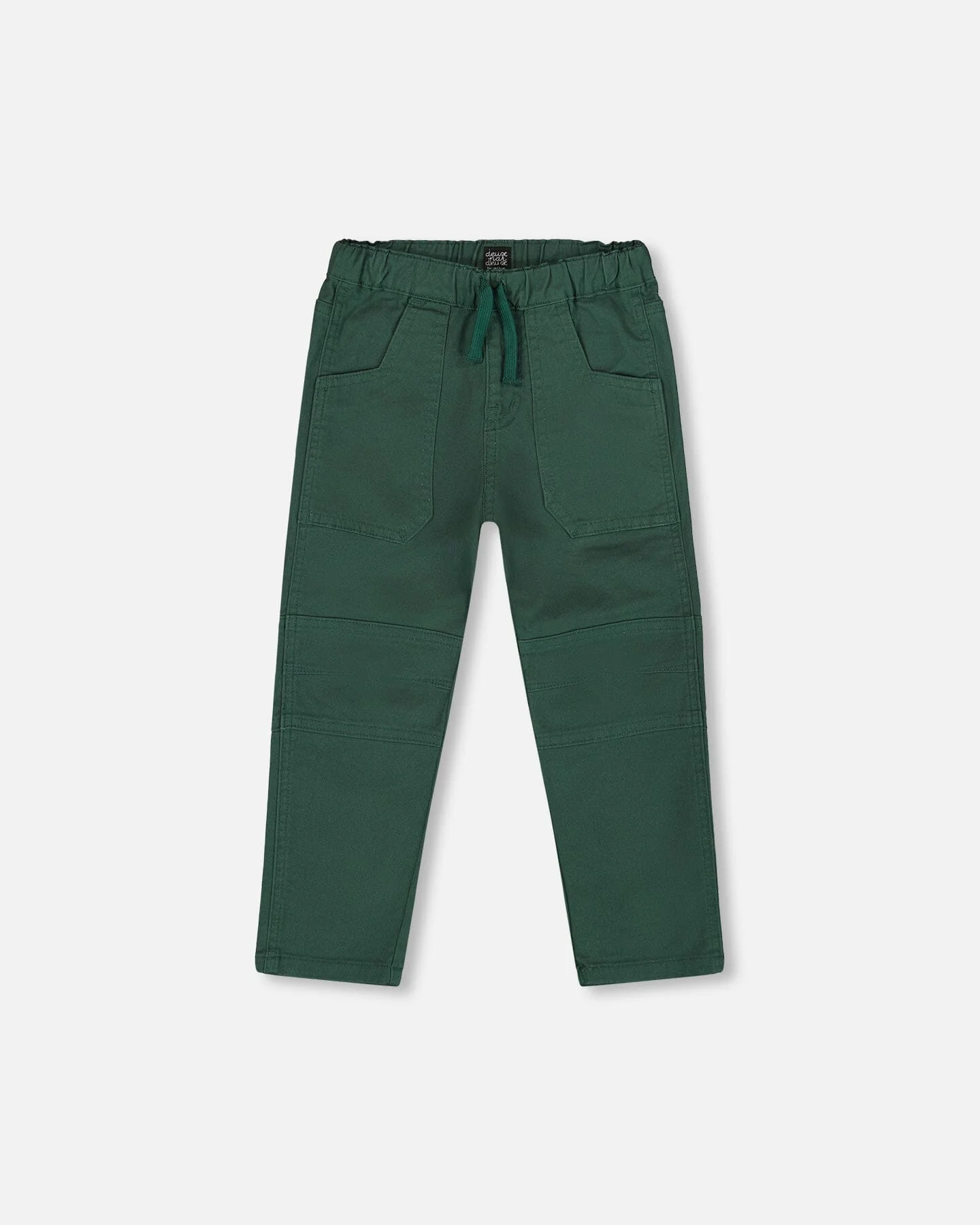 Twill Jogger Pants With Patch Pockets Forest Green