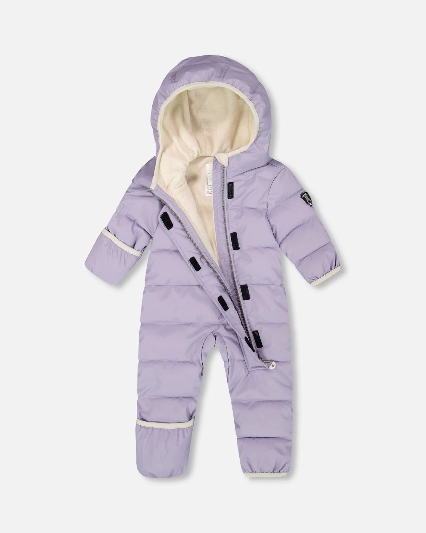 One-Piece Baby Cloud Compressible Snowsuit Designed For Car Seat Purple Gray