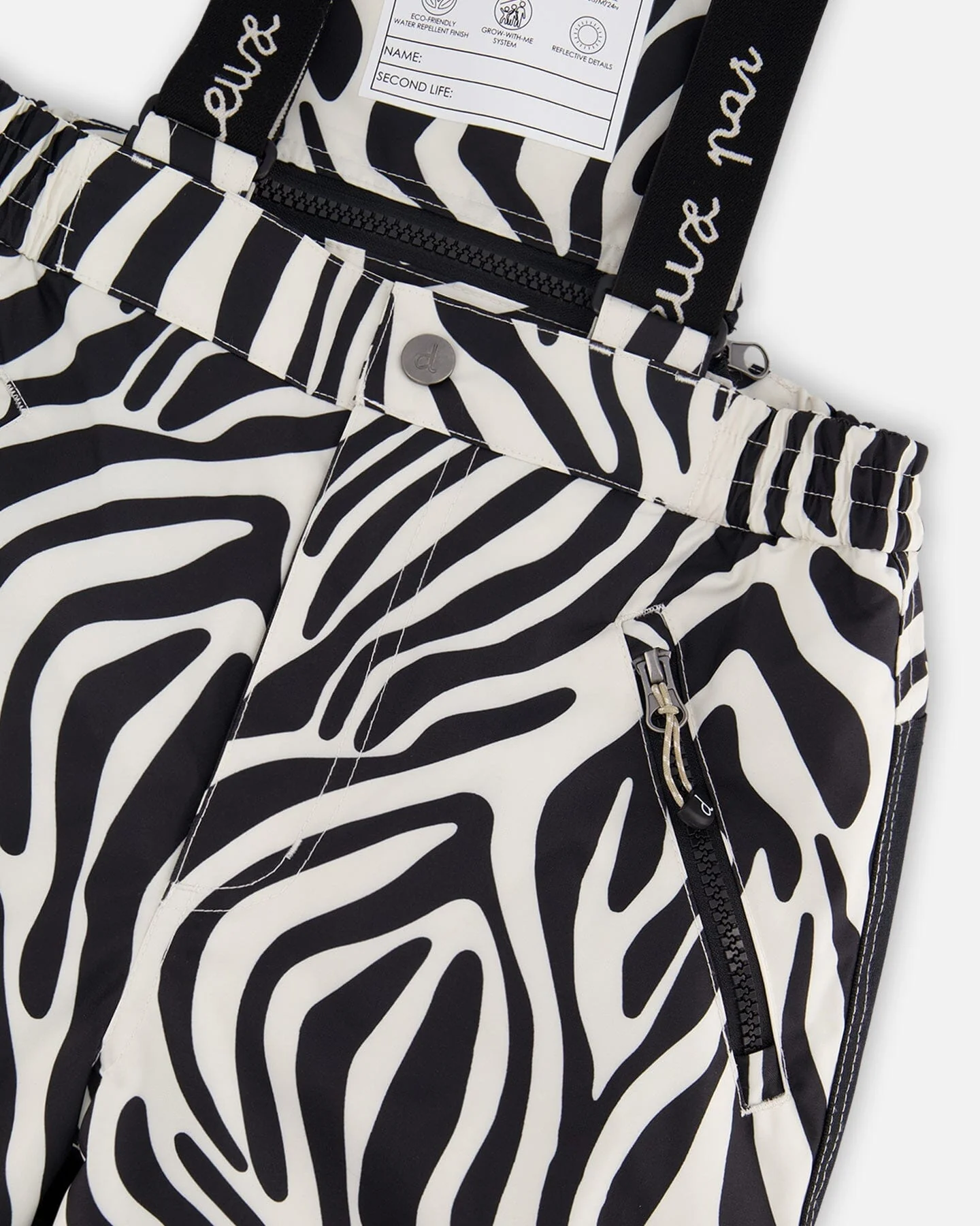 Two-Piece Play Snowsuit Off-White With Printed Pants