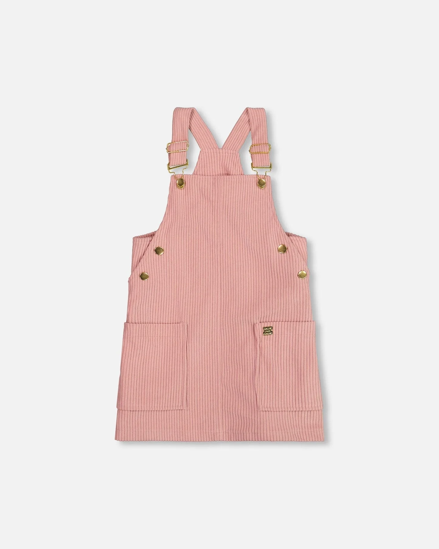 Corduroy Overall Dress Dusty Pink