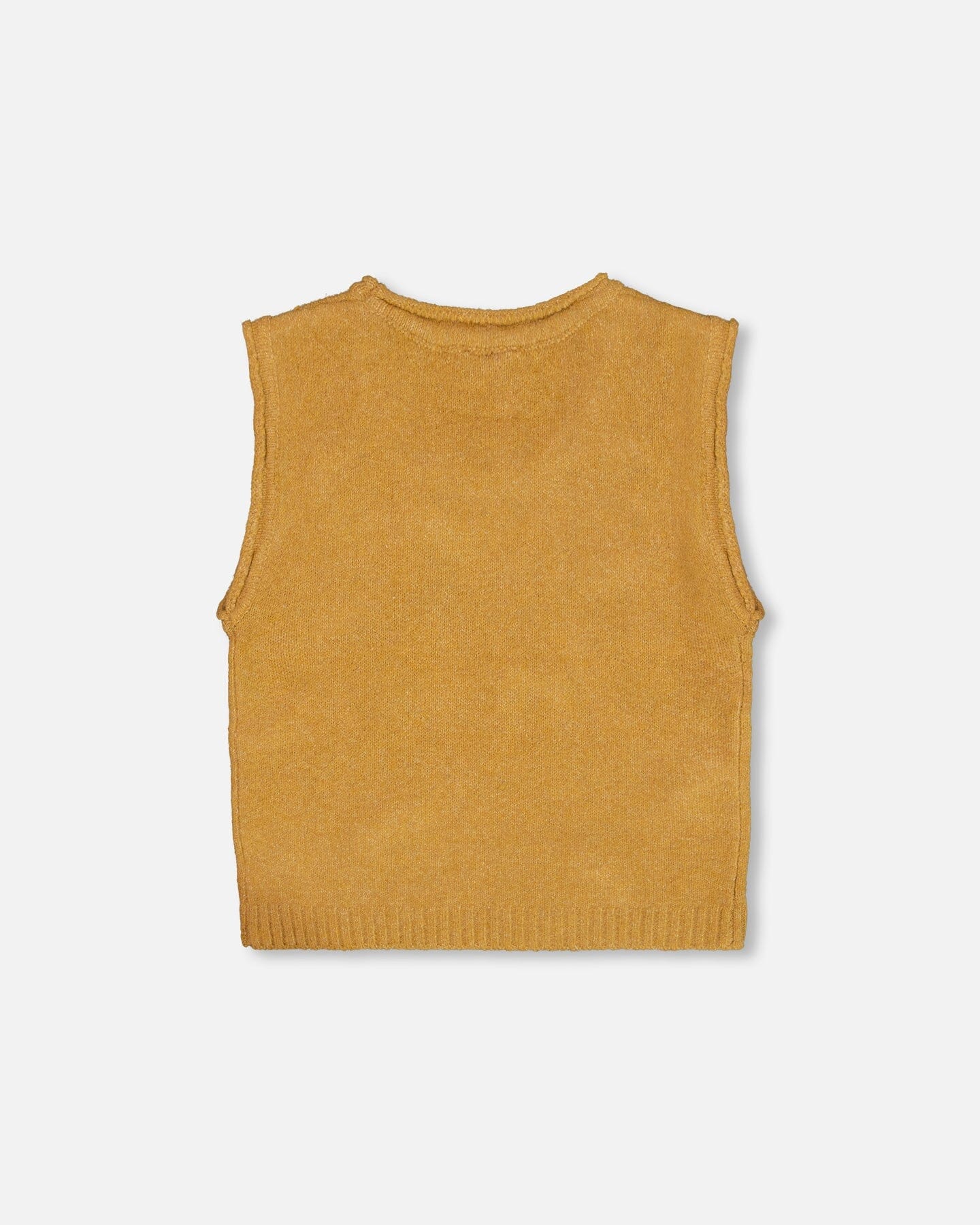 Knit Vest With Bows Golden Brown
