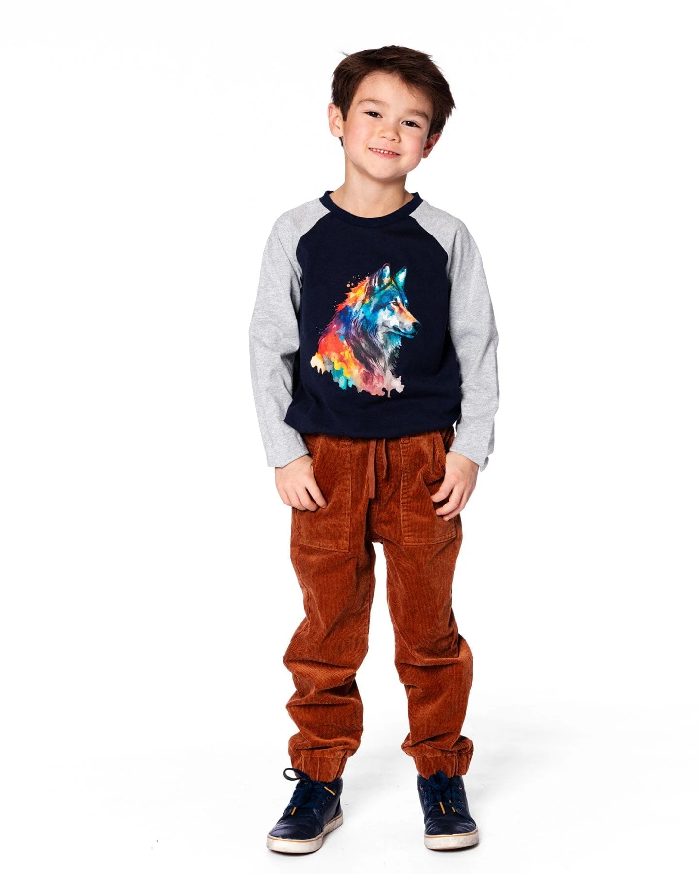 Stretch Corduroy Jogger Pants Brown