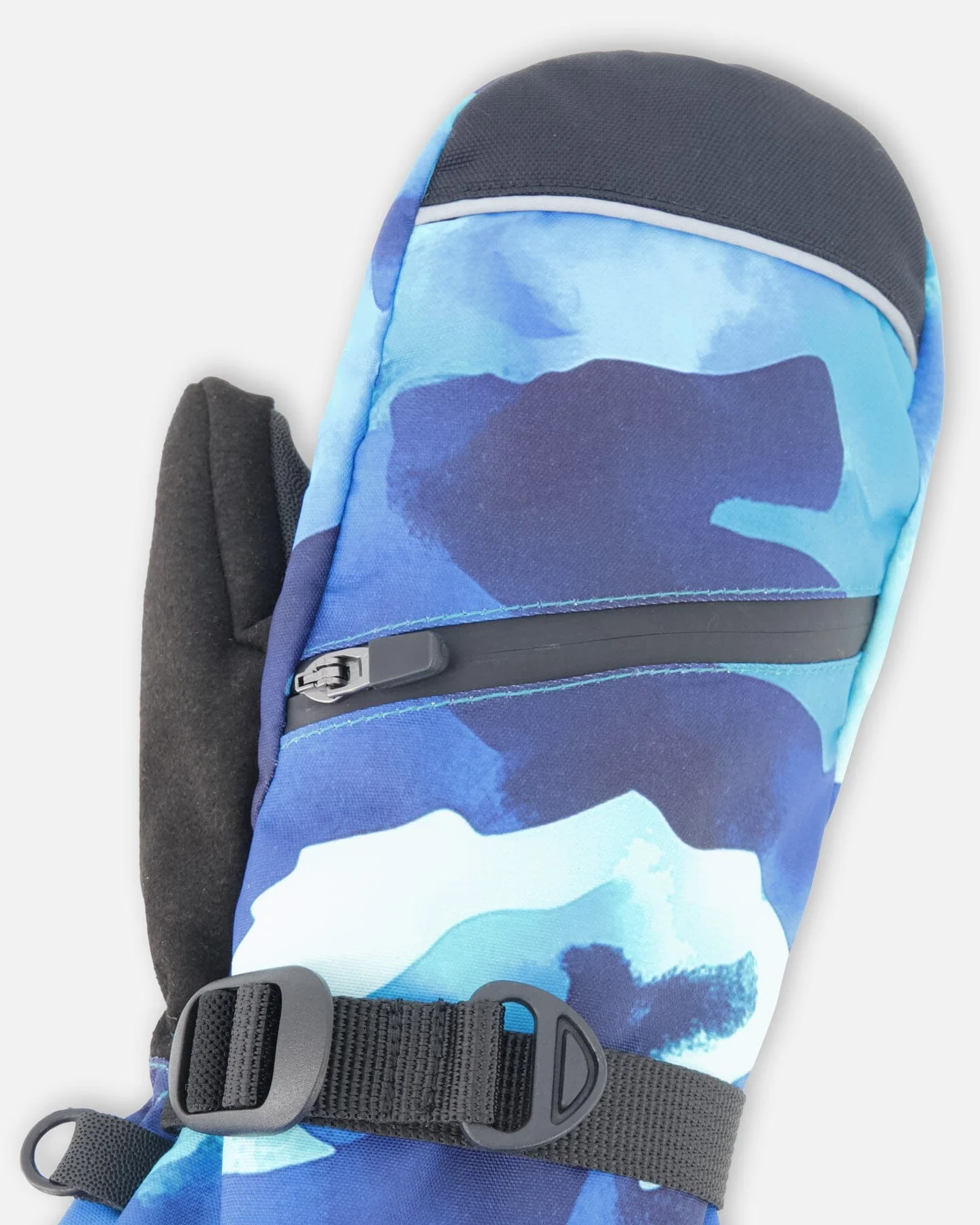 Winter Mittens Teknik Teal Blue Camouflage