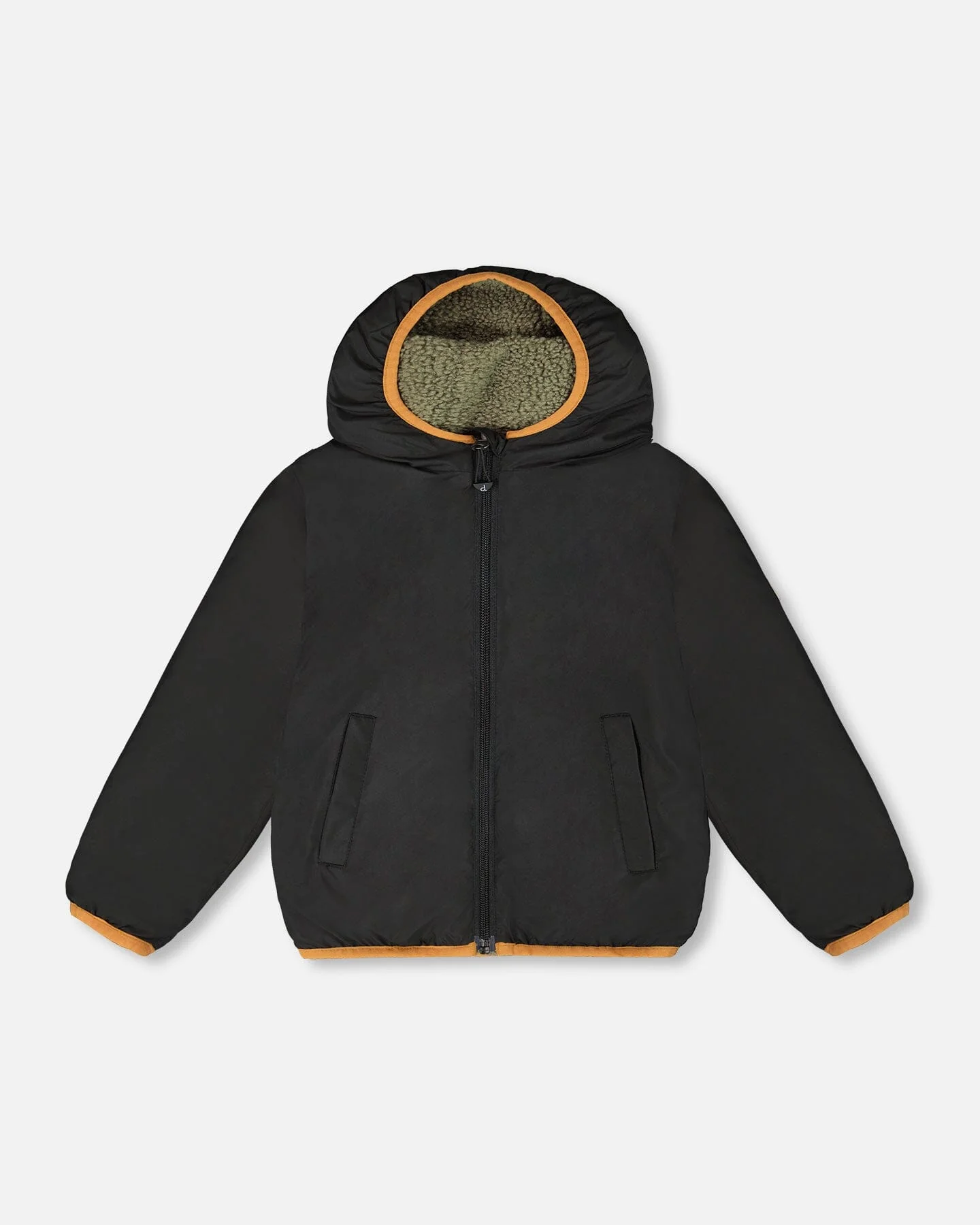 Reversible Mid-Season Sherpa Jacket Khaki