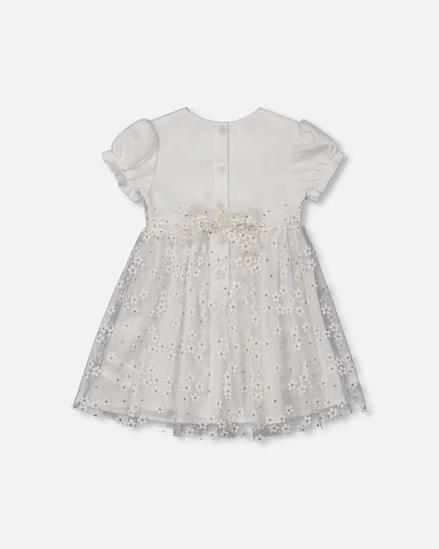 Baby Puff Sleeve Dress White