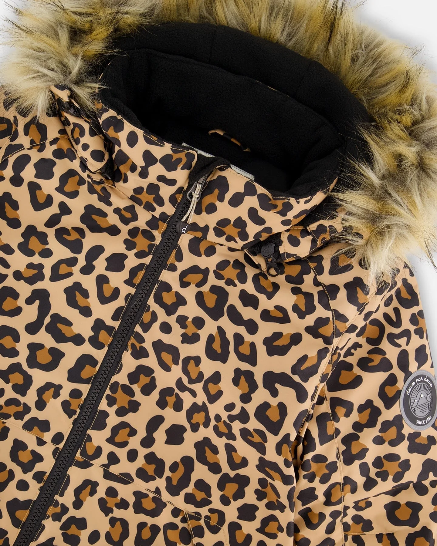 Two-Piece Play Snowsuit Beige Leopard