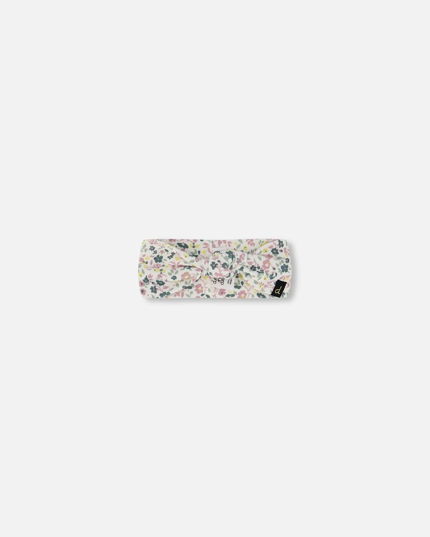 Organic Cotton Headband Off-White Floral