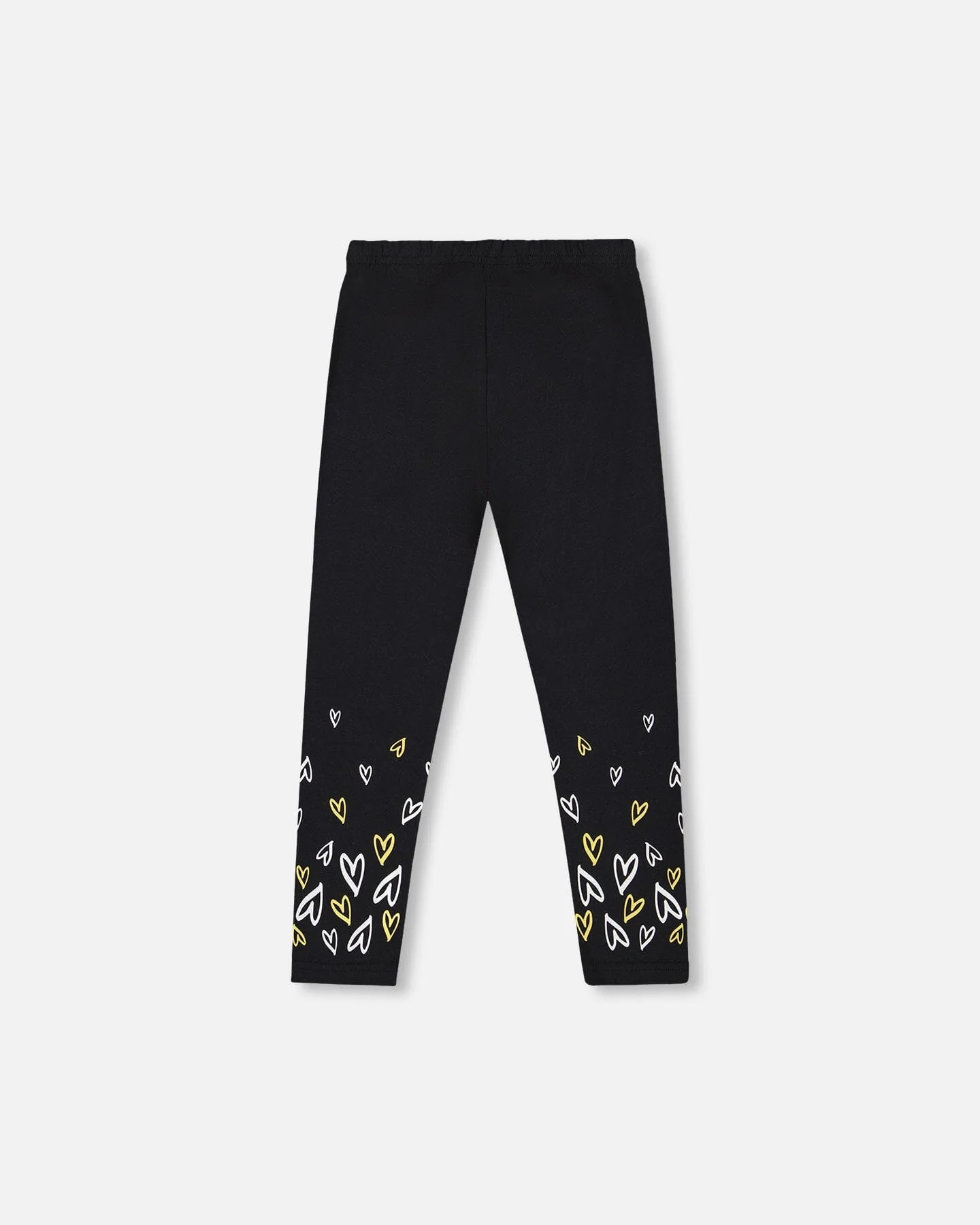 Organic Cotton Leggings Dusty Pink With Hearts Print