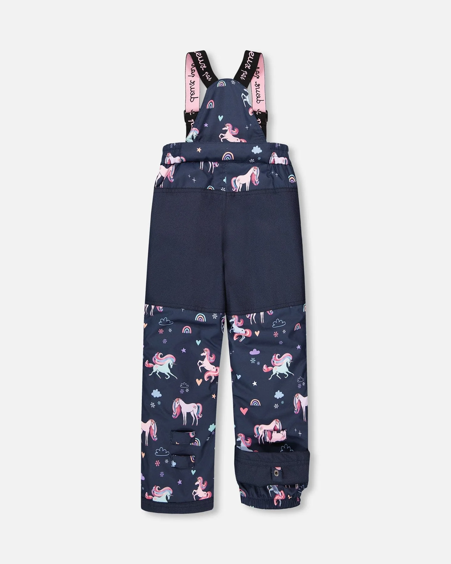 Two-Piece Play Snowsuit Navy Unicorn Print
