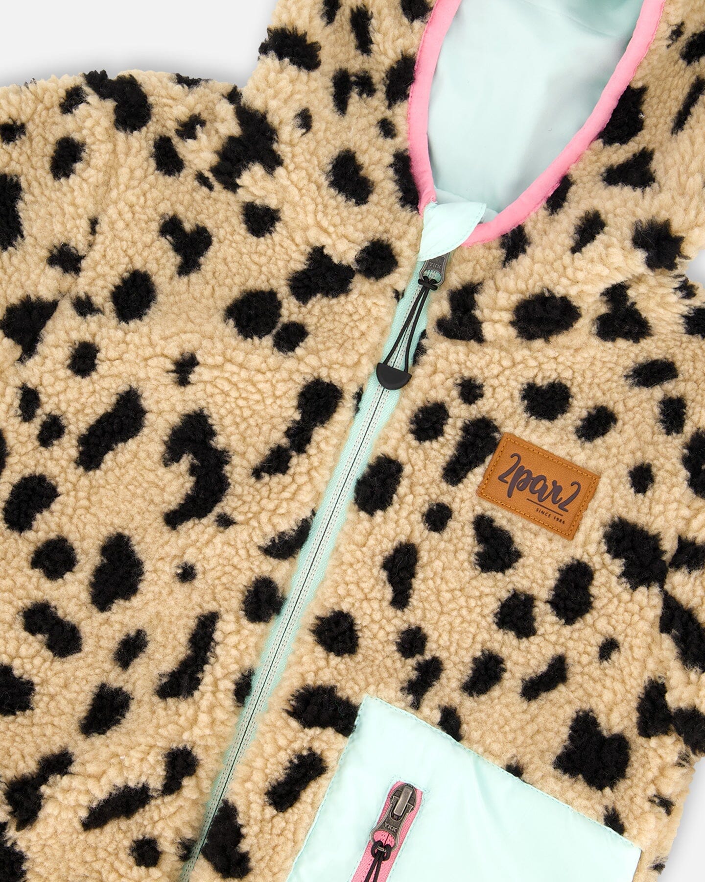 Reversible Mid-Season Sherpa Jacket Leopard