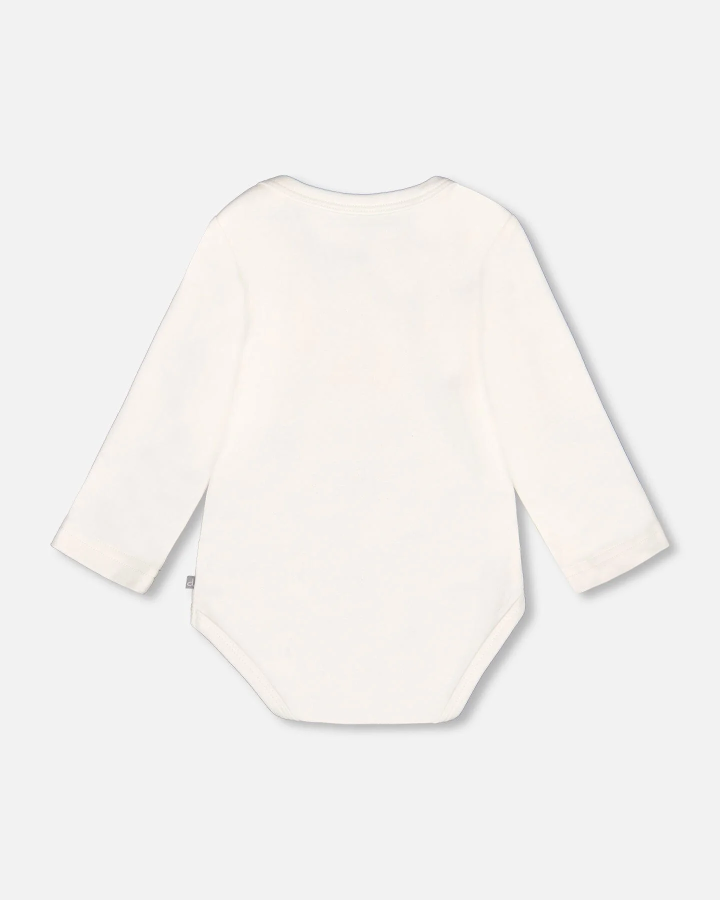 Organic Cotton Long Sleeve Romper Off-White Floral