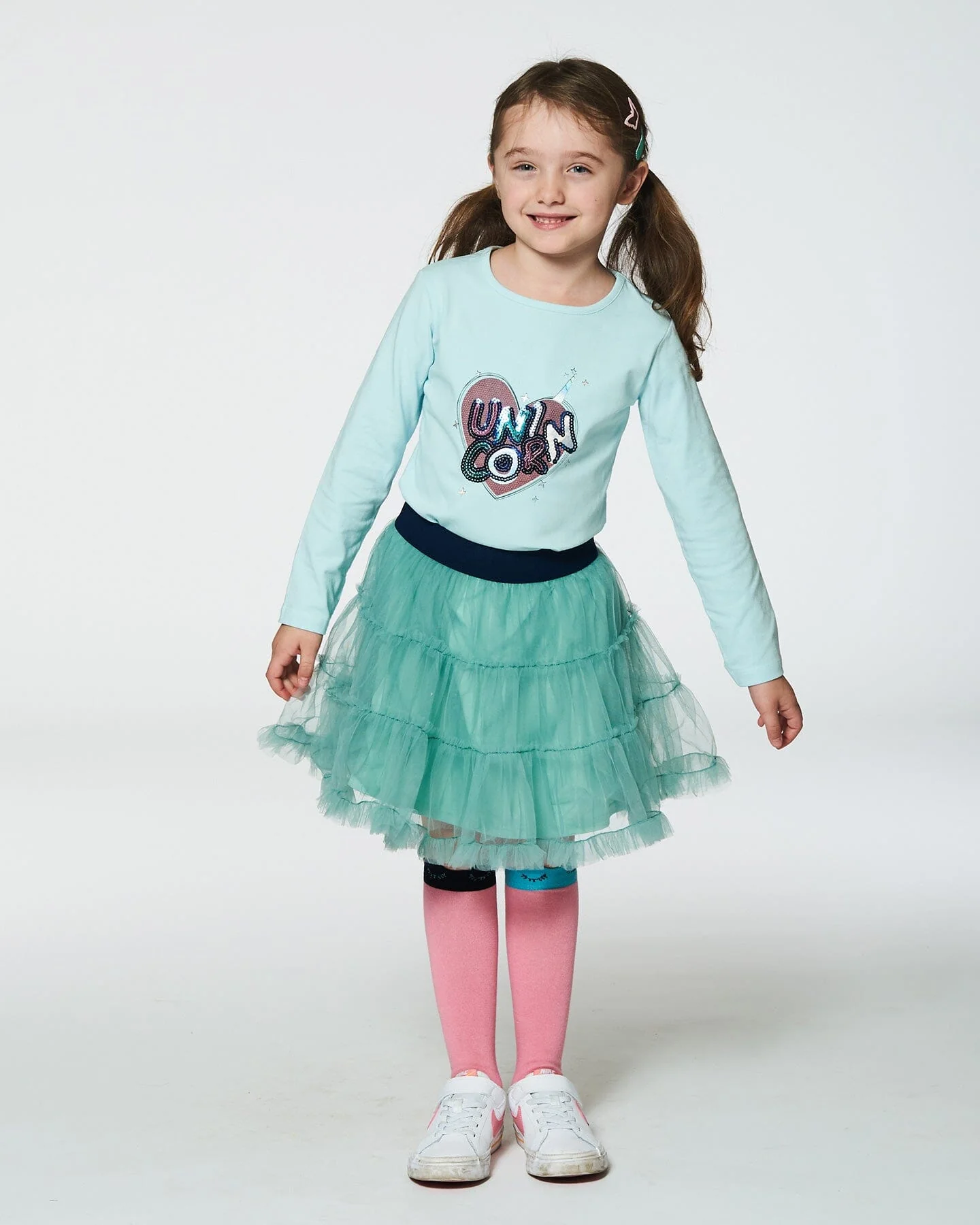 Organic Cotton T-Shirt With Print Light Blue