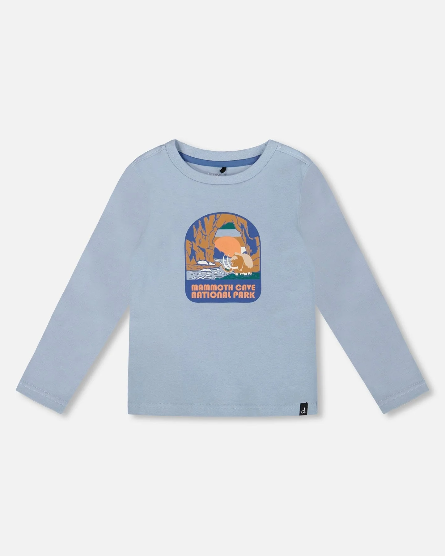 Organic Cotton Long Sleeve T-Shirt Light Blue