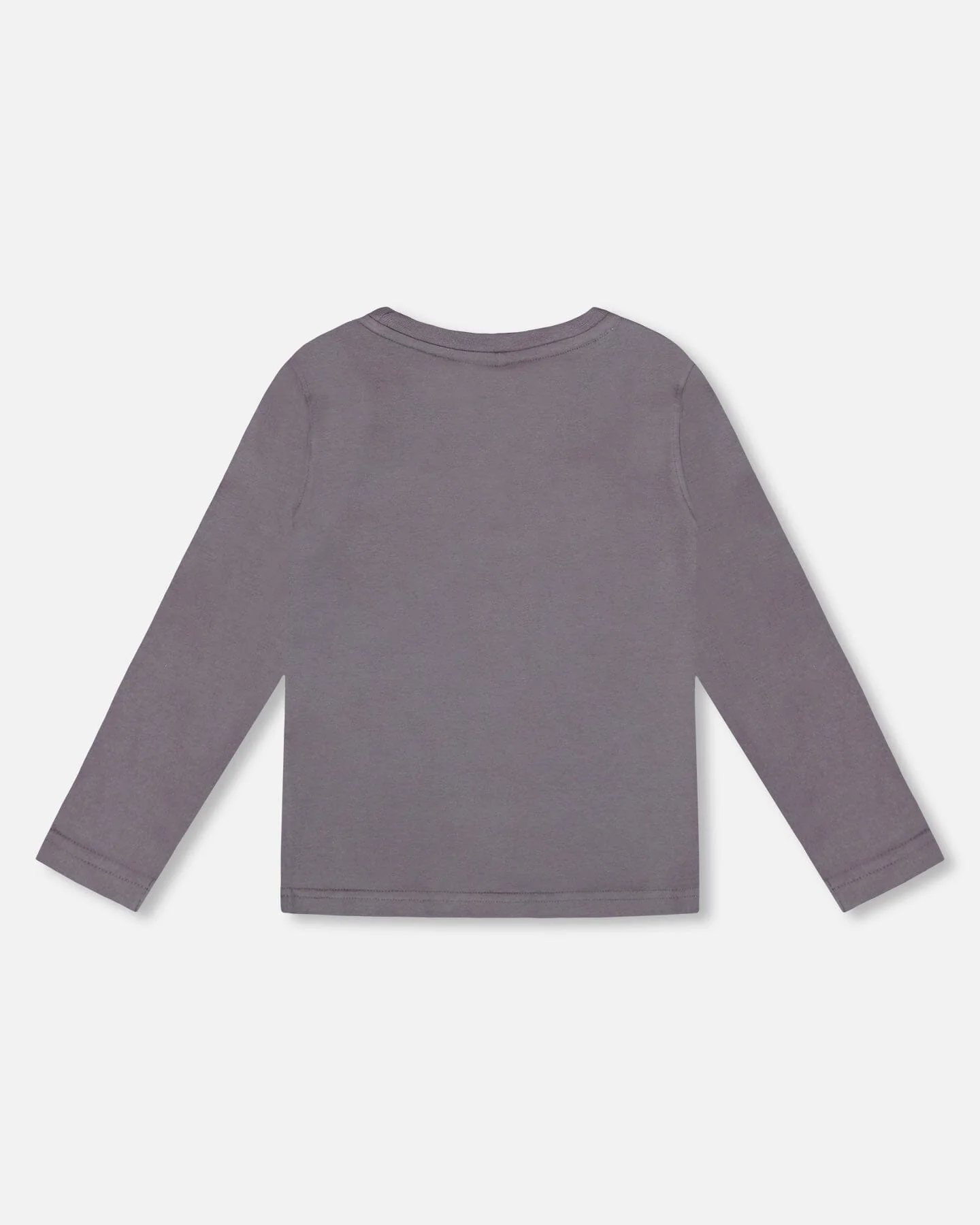 Long Sleeve Organic Cotton Jersey Tee Dark Gray
