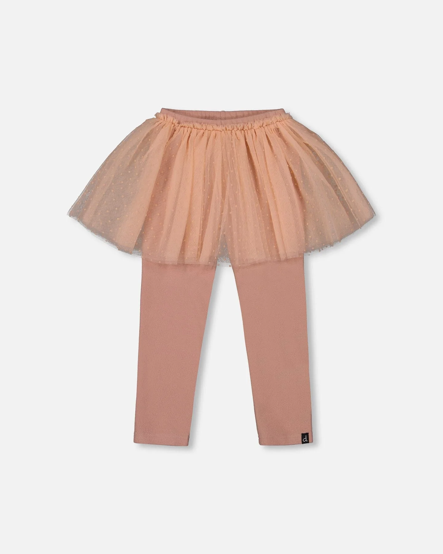 Leggings With Tulle Skirt Dusty Pink