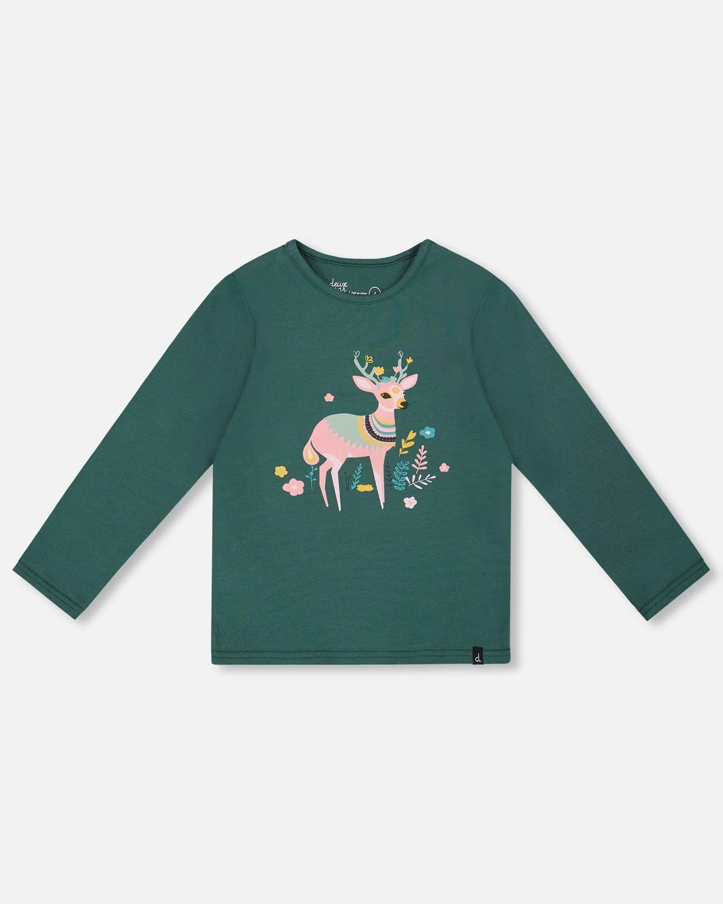 Organic Cotton Long Sleeve T-Shirt Dark Green
