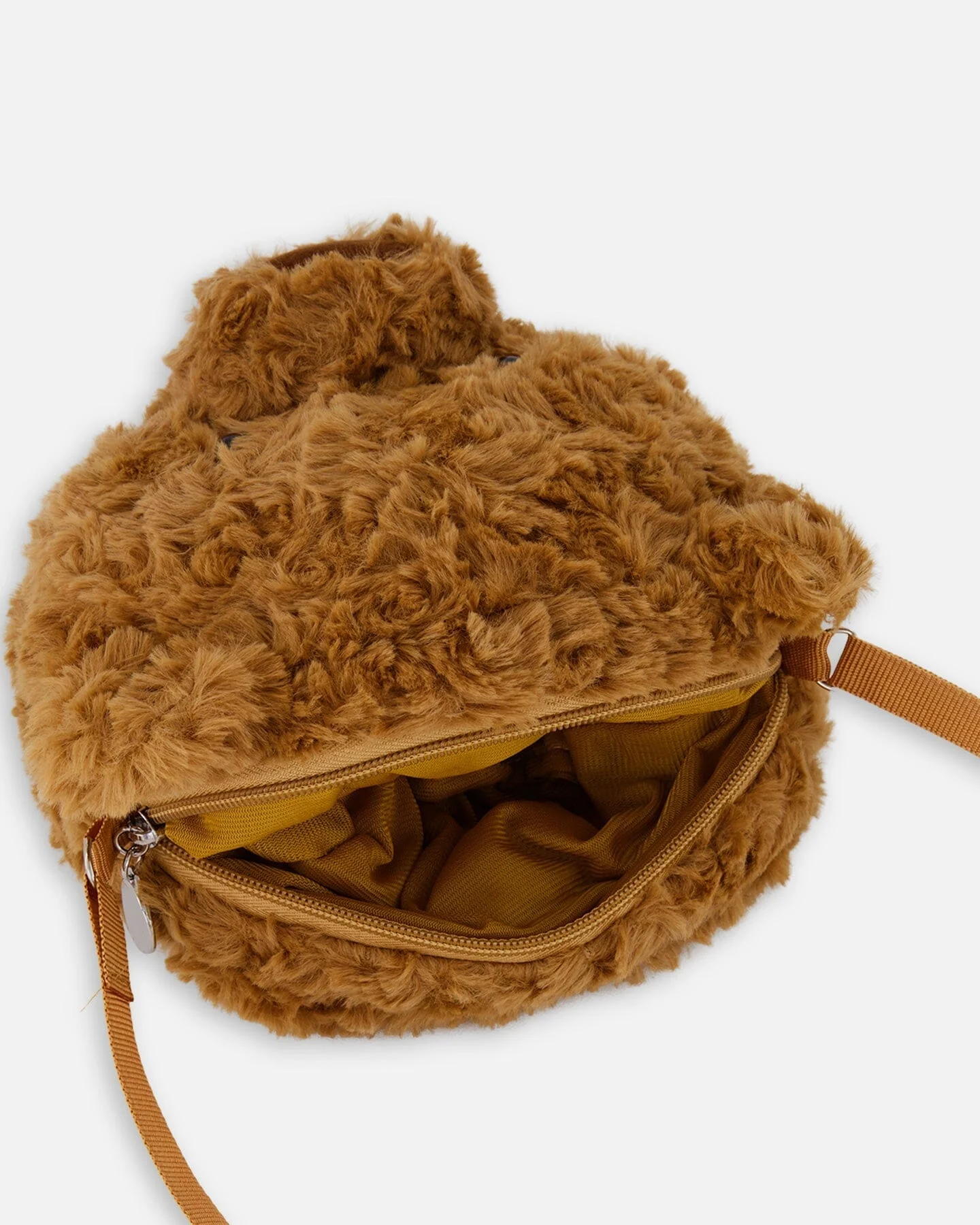 Plush Teddy Bag Caramel Brown