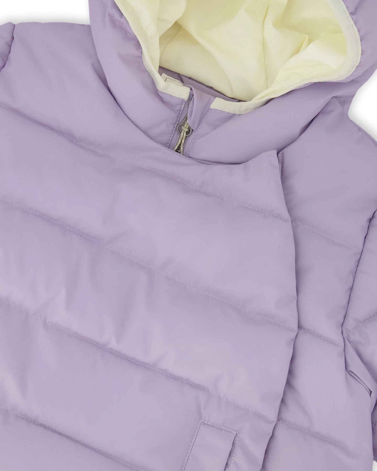 Compressible Winter Puffy Coat Designed For Car Seat Purple Gray