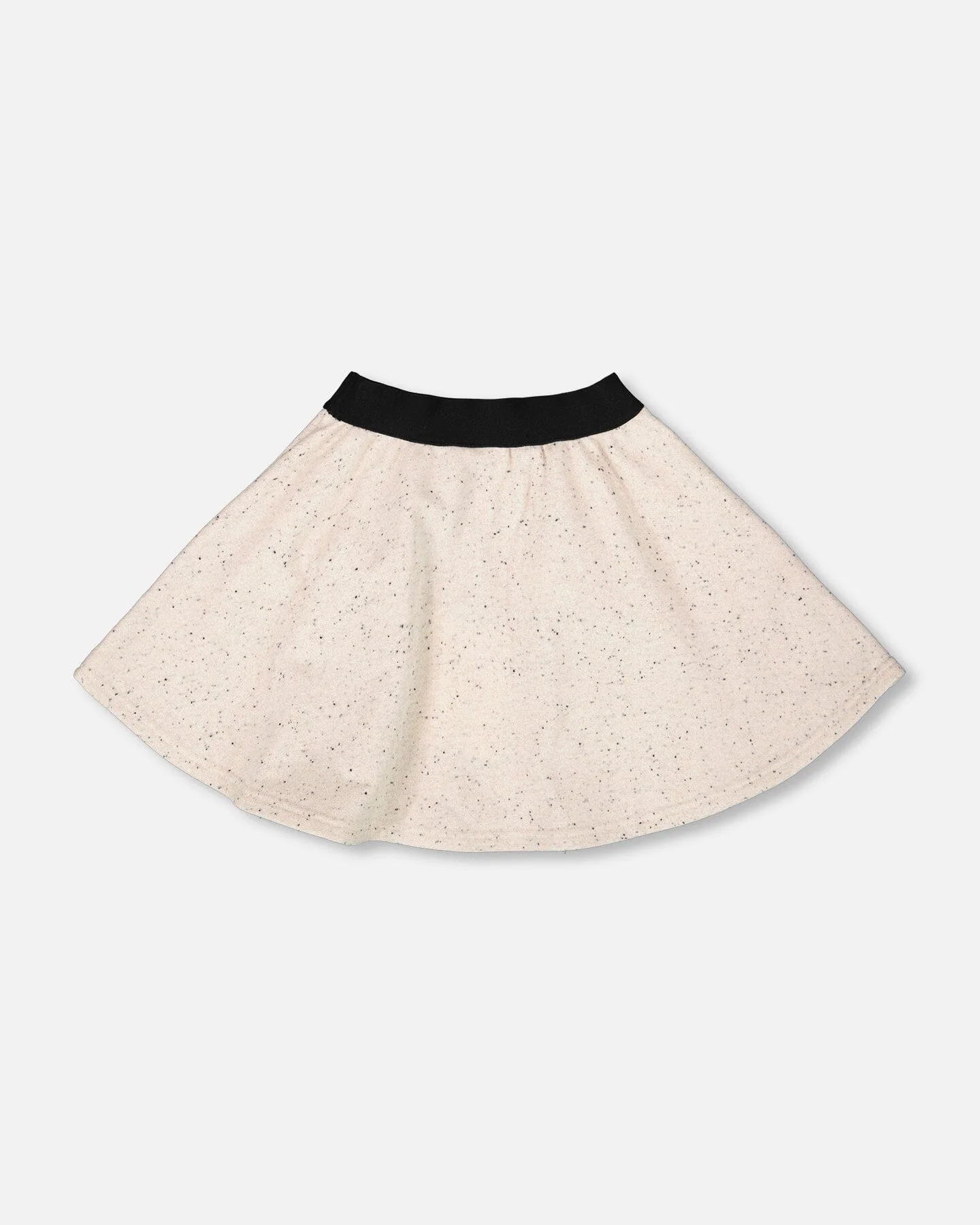 Glittering French Terry Skirt Beige And Black