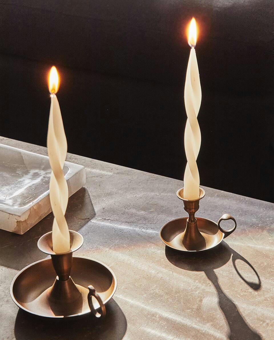 DECORATIVE SPIRAL CANDLE PACK (PACK OF 3)