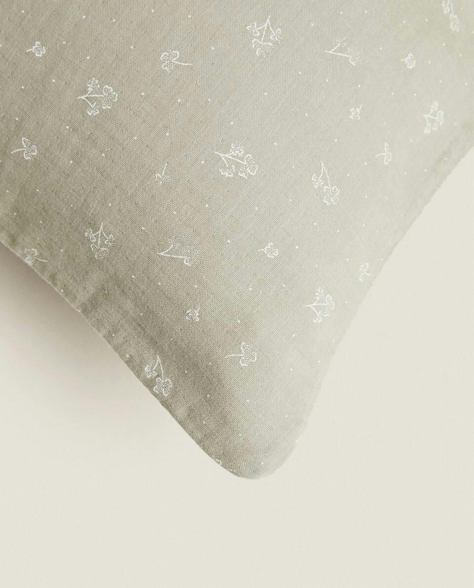 CLOVER COTTON MUSLIN PILLOWCASE