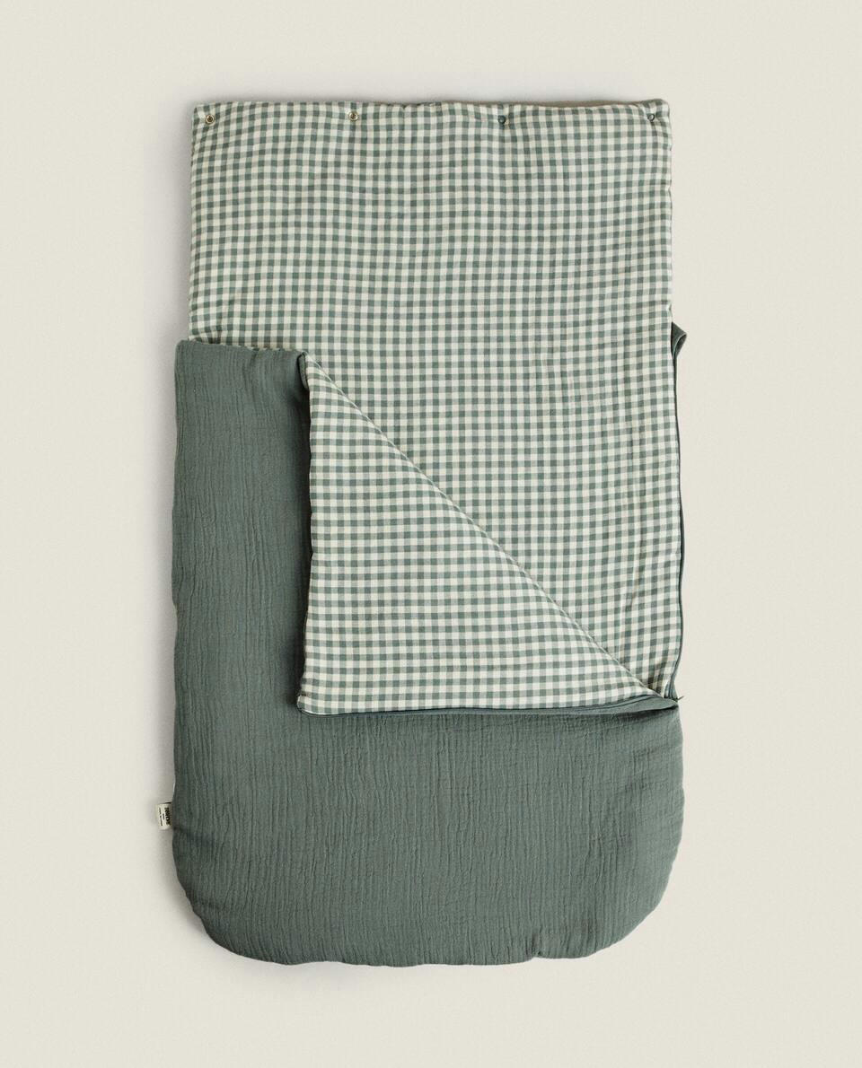 CHILDREN’S GINGHAM COTTON CARRYCOT BABY WRAP