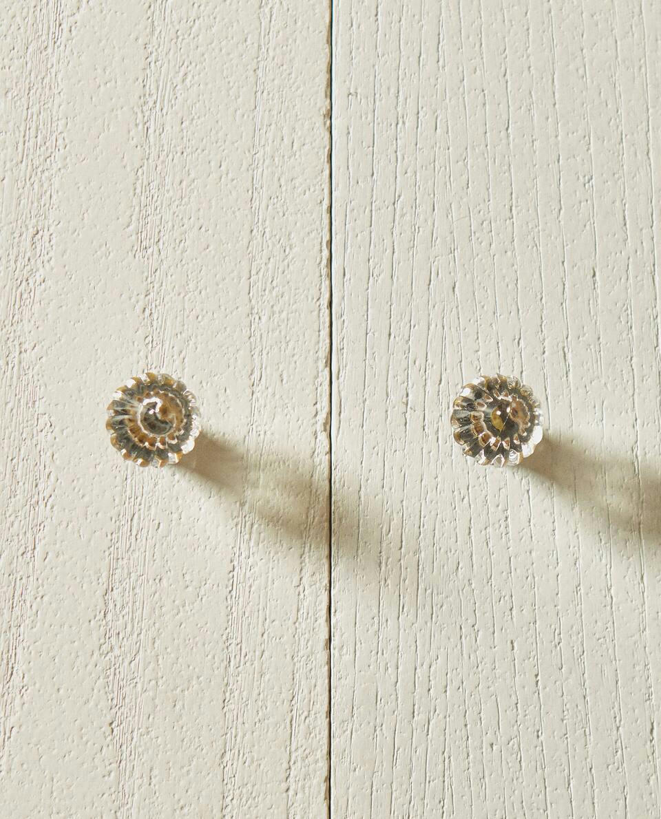 ACRYLIC FLOWER DOOR KNOB (PACK OF 2)