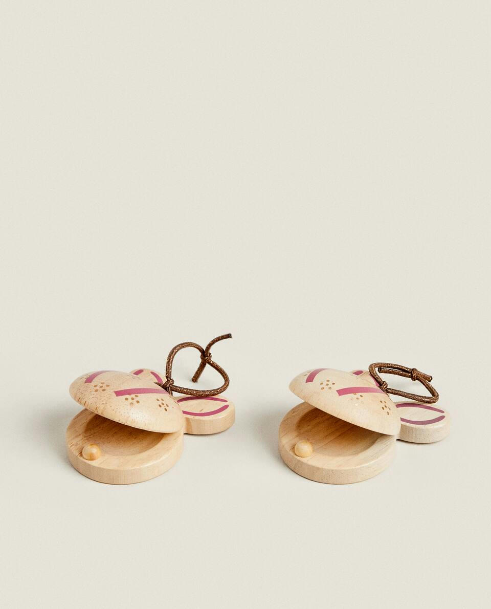 CHILDREN’S CHRISTMAS BUNNY RABBIT TOY CASTANETS