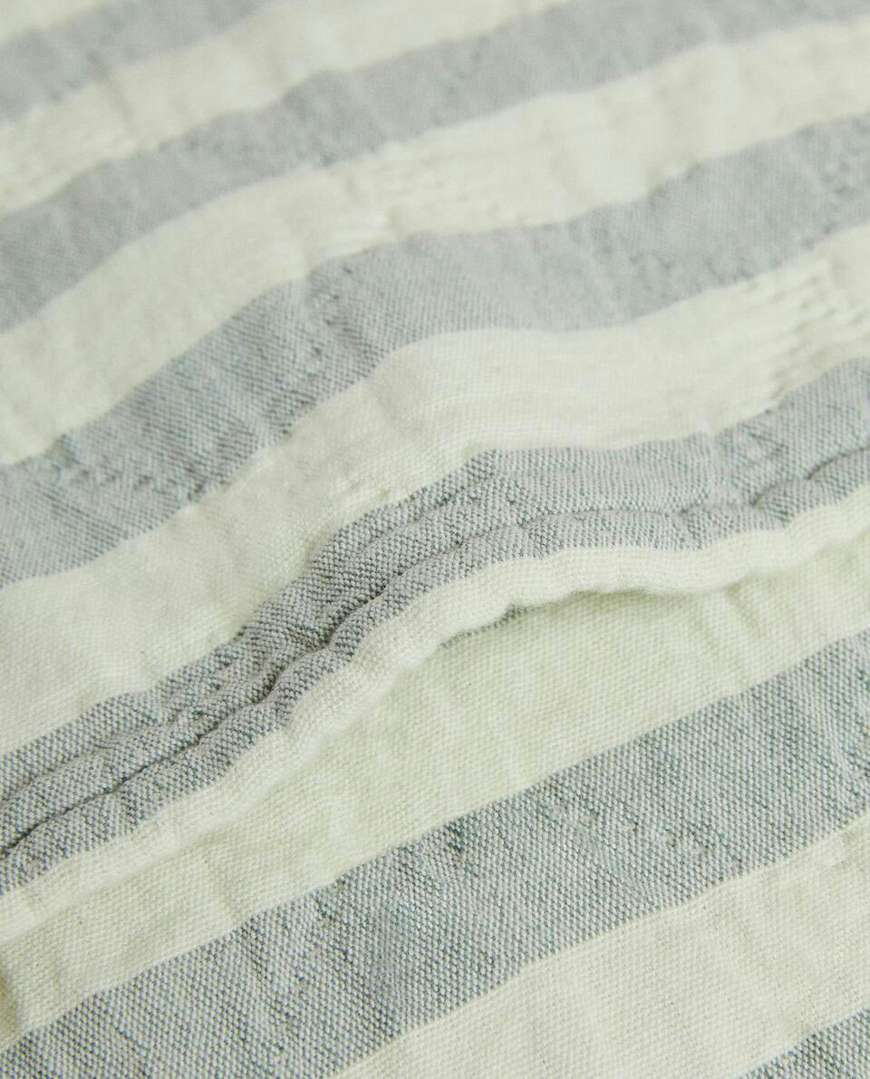 DYED THREAD STRIPED CUSHION COVER